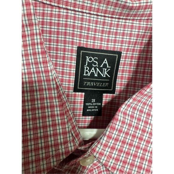 JoS.A.Bank Traveler Long Sleeve Button Down Plaid Shirt Men's 2X - Picture 2 of 3